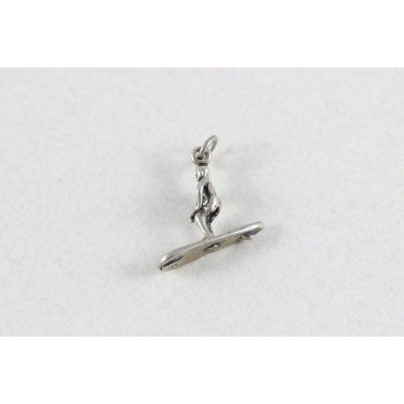 Sterling Silver Beach Surfer Charm or Pendant - Picture 6 of 8